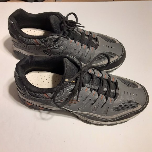 Skechers Men's After Burn Memory Fit Shoes 50125EWW CCGY Size 12 - Picture 1 of 7